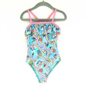 ANGEL BEACH girls Tropical unicorn swimsuit